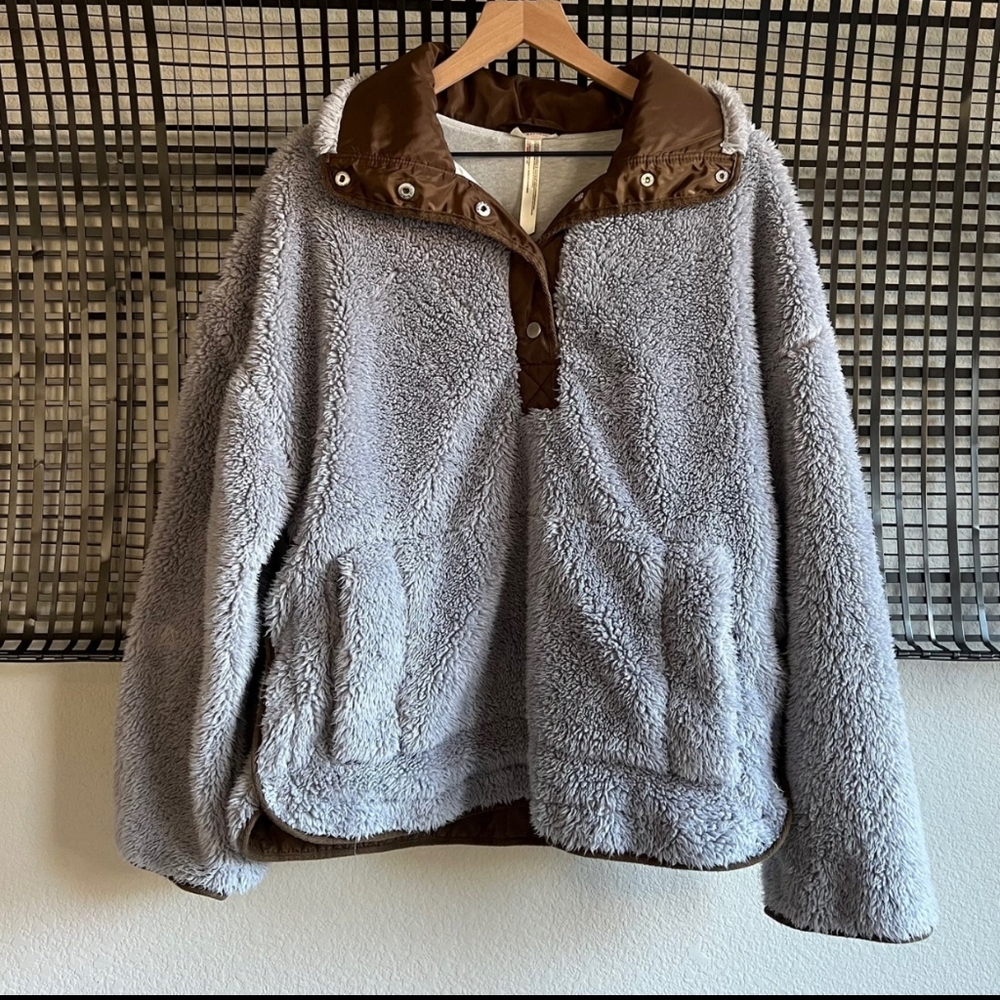 Free People oh so cozy pullover Sherpa